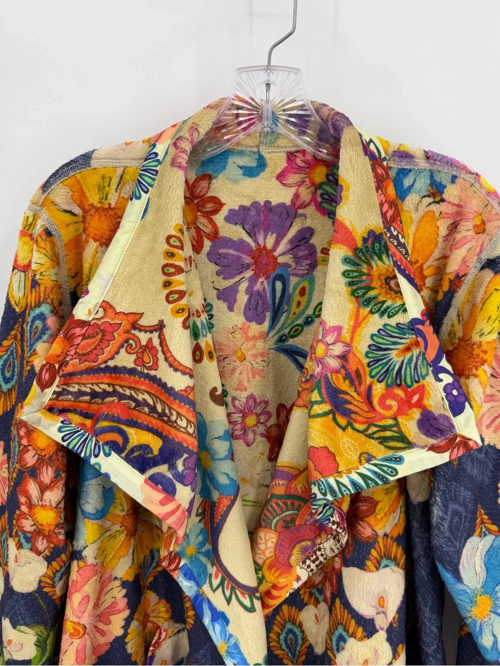 Johnny Was NWT Reversible Joan Wrap Jacket Blue Size M - Picture 4 of 15